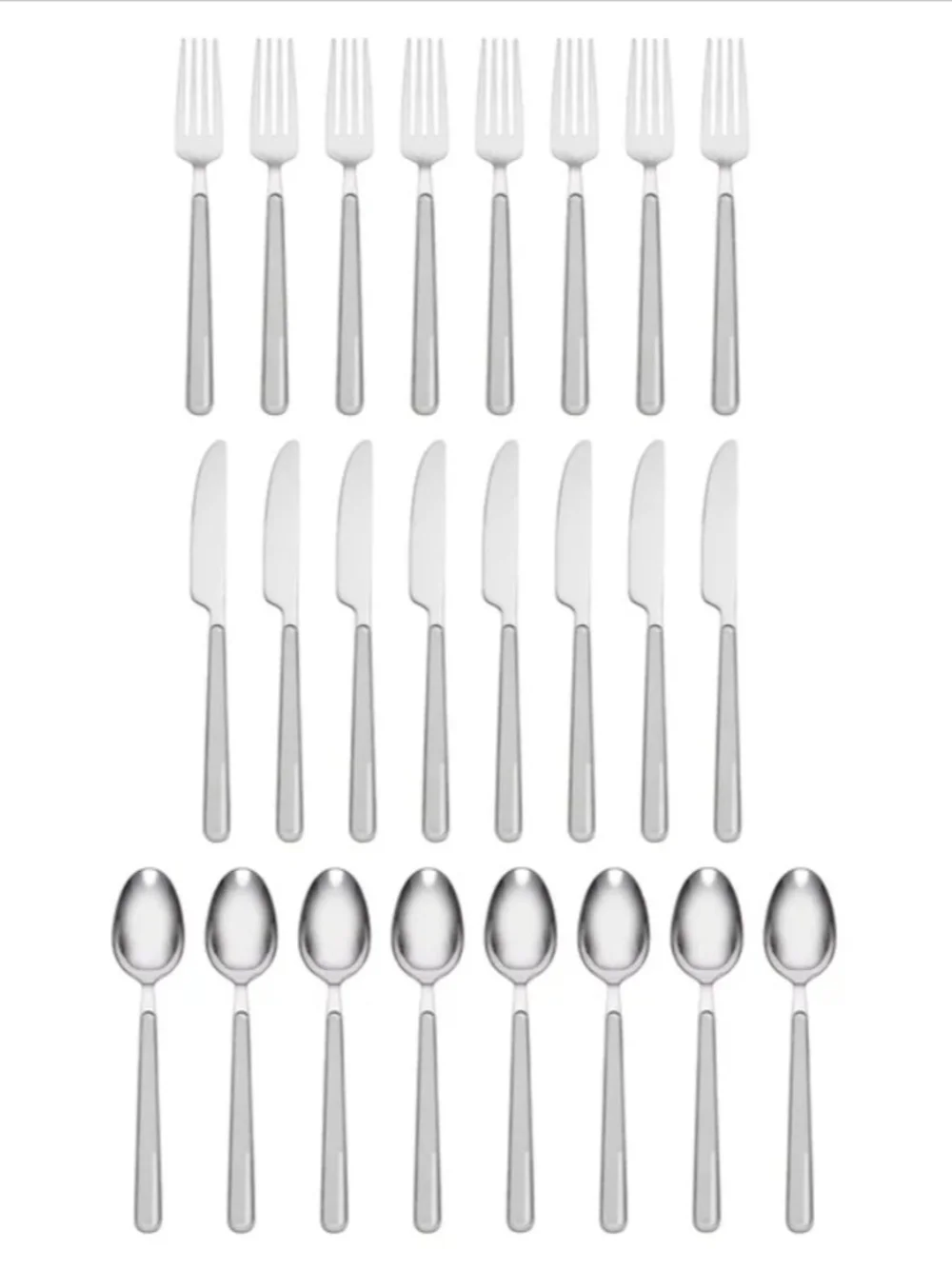 Oneida 24-piece Flatware Set with Caddy Gray